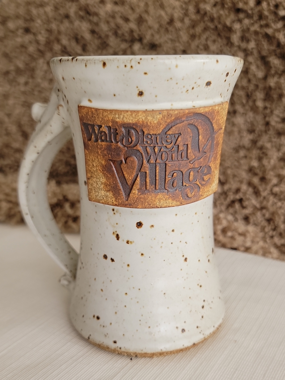 Vintage Disney Village Handthrown Pottery Mug Signed And Numbered